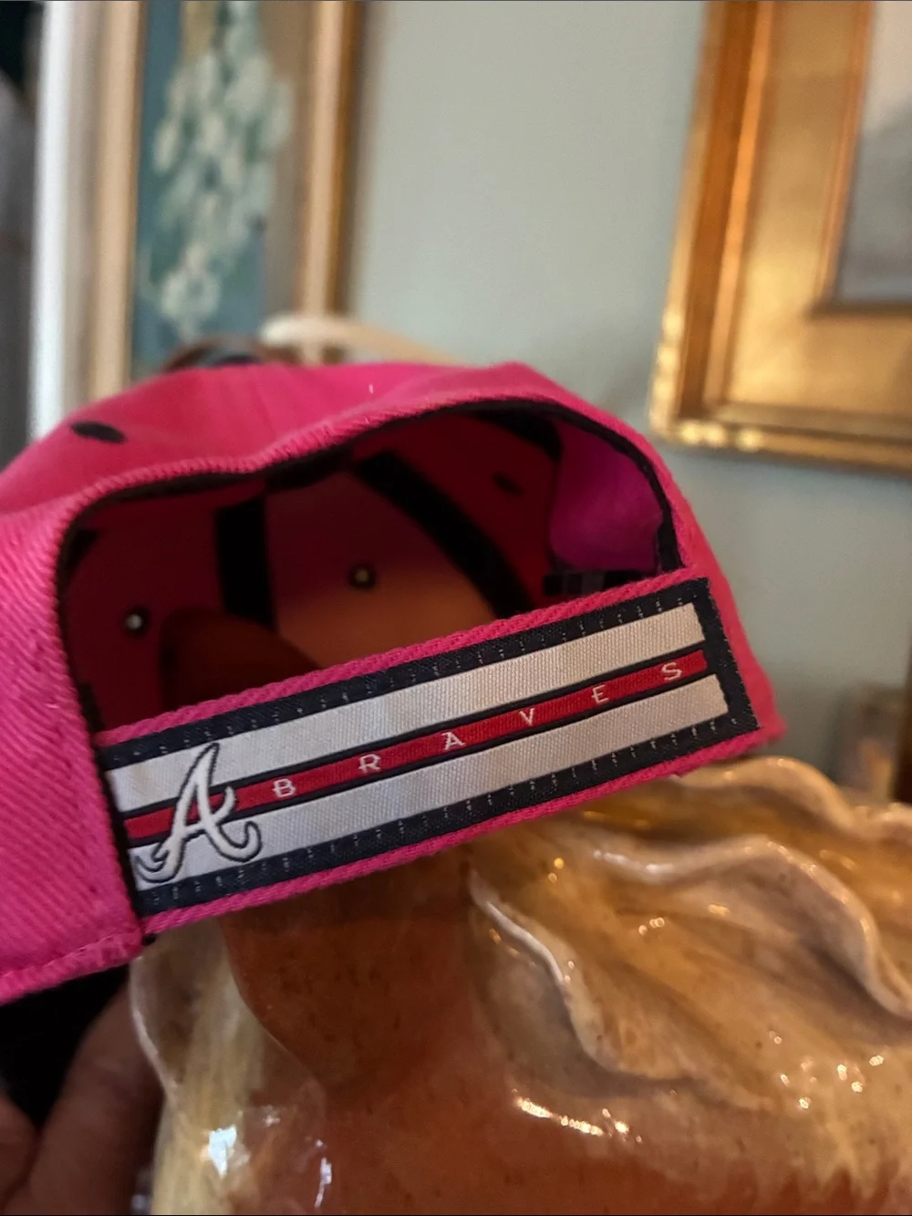Atlanta Braves Vibrant Pink adjustable baseball cap - Youth